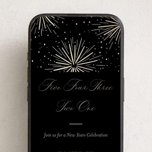 This is a eclipse online invitations by Everett Paper Goods called firecracker delight printing on digital paper in standard