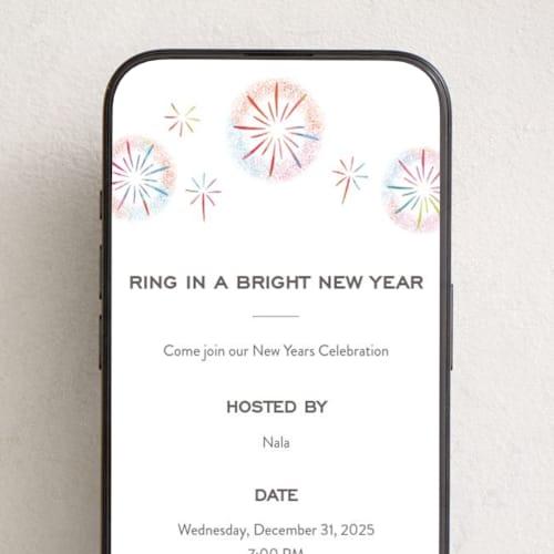 This is a confetti online invitations by Jen Banks called fireworks printing on digital paper in standard