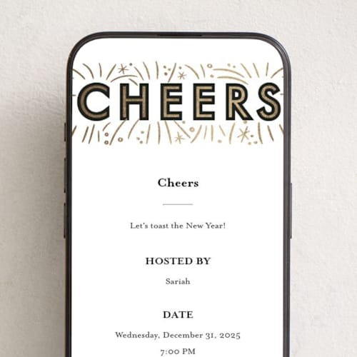 This is a noir online invitations by Alethea and Ruth called middle banner printing on digital paper in standard