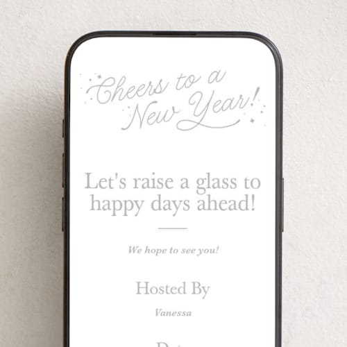 This is a snow online invitations by Kate Ahn called lively note printing on digital paper in standard