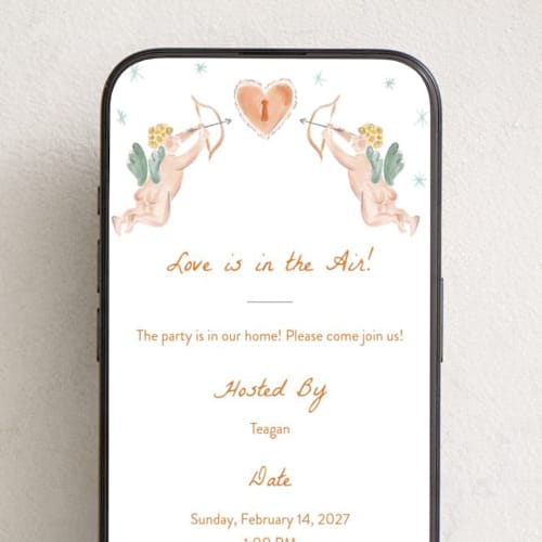 This is a flame online invitations by Pati Cascino called giardino printing on digital paper in standard