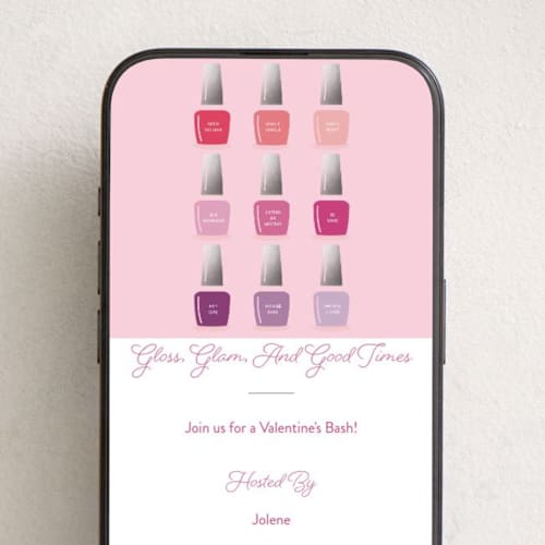 This is a peony online invitations by Megan Cash called nailed it printing on digital paper in standard