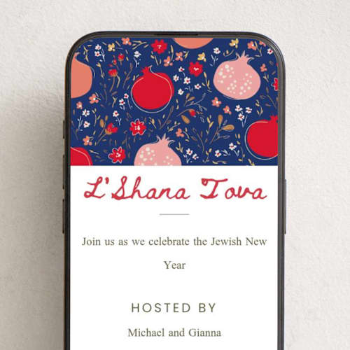 This is a sea online invitations by samovilka called pomegranatedinnerparty printing on digital paper in standard