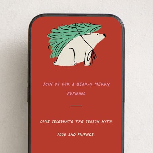 This is a cherry online invitations by Inkblot Design called polar express printing on digital paper in standard