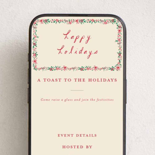 This is a ivory online invitations by Sarah Rosenthal called decked in gratitude printing on digital paper in standard