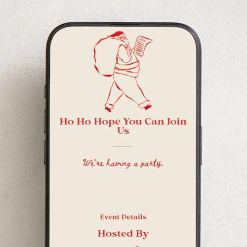 This is a reindeer nose online invitations by Sierra Lee called if santa asks printing on digital paper in standard