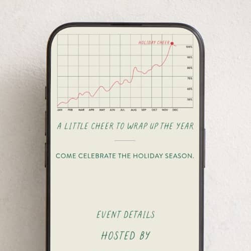 This is a holly online invitations by Sarah Hawkins Designs called year of growth printing on digital paper in standard