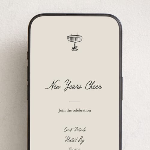 This is a caviar online invitations by Cindy Reynolds called bubbly clink printing on digital paper in standard