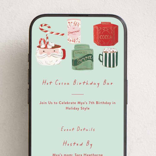 This is a mint online invitations by Rebecca Durflinger called cocoa bar printing on digital paper in standard