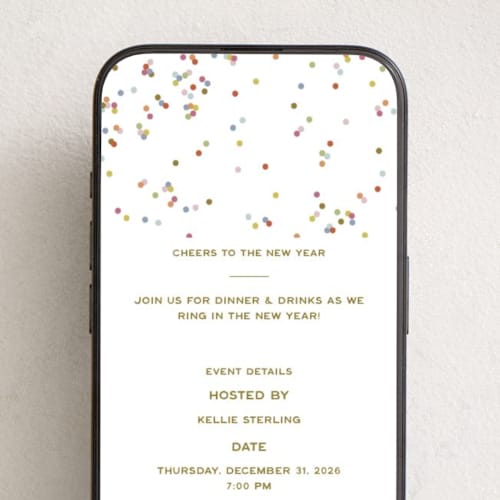 This is a gumdrop online invitations by Ellen Schlegelmilch called fallen confetti printing on digital paper in standard