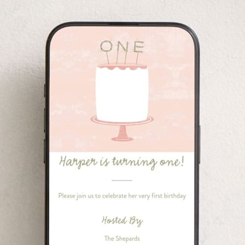 This is a cotton candy online birthday invitations by Sarah Brown called frosting printing on digital paper in standard