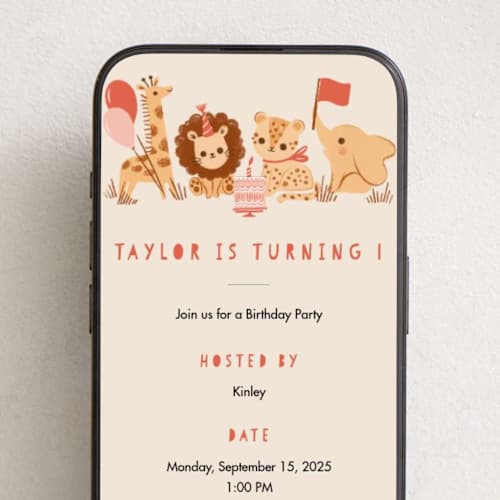 This is a poppy online birthday invitations by Vivian Yiwing called it's a party printing on digital paper in standard