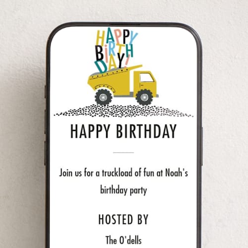 This is a school bus online birthday invitations by Karidy Walker called loads of fun printing on digital paper in standard