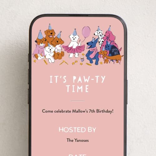 This is a pawberry online birthday invitations by Grae called friends furrever printing on digital paper in standard