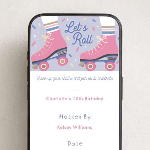 This is a candy online birthday invitations by Karidy Walker called lets roll printing on digital paper in standard