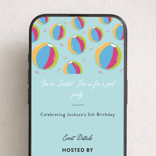 This is a fruit punch online birthday invitations by Sarah Hawkins Designs called make a splash! printing on digital paper in standard