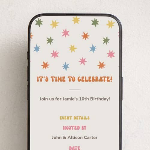 This is a soft retro online birthday invitations by Sabrina Excene called thank you riso printing on digital paper in standard