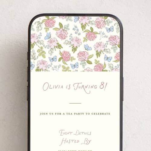 This is a peony online birthday invitations by Holton Art and Design called floral & lace baby shower printing on digital paper in standard