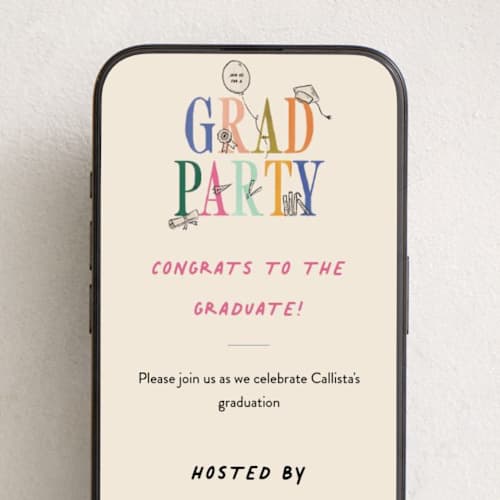 This is a fruitloop online invitations by Vera Lim called iconic printing on digital paper in standard