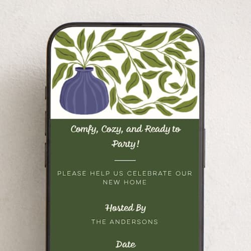 This is a cream online invitations by Leah Swett-Weymouth called planting roots printing on digital paper in standard