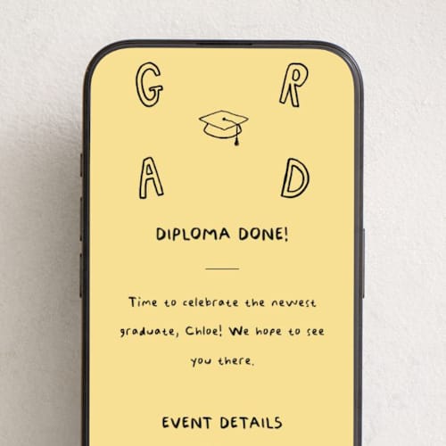 This is a butter online invitations by Inkblot Design called outlined printing on digital paper in standard