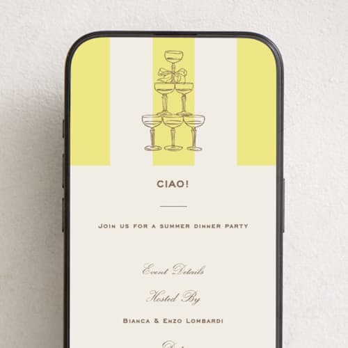 This is a limone online invitations by Megan Davis called campania printing on digital paper in standard