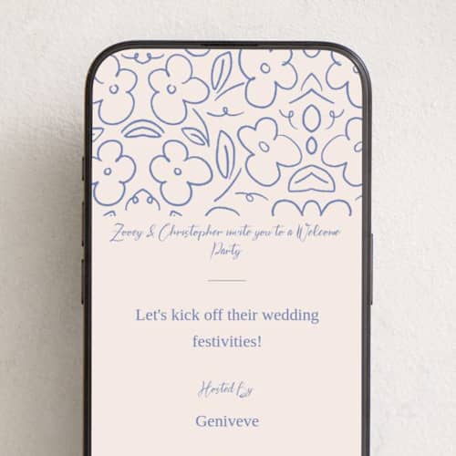 This is a sky online invitations by Inkblot Design called casualized printing on digital paper in standard