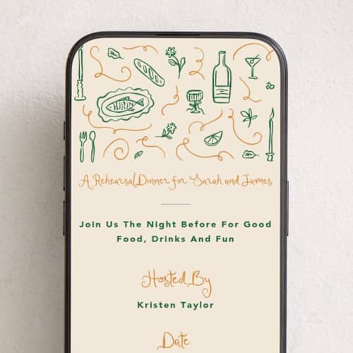 This is a kale online invitations by Creo Study called eating and drinking printing on digital paper in standard