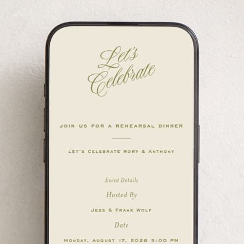This is a olive online invitations by Ellen Schlegelmilch called rory printing on digital paper in standard