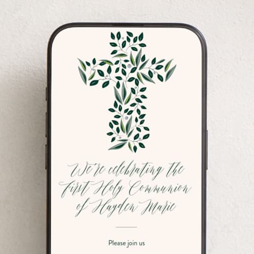 This is a cream online invitations by Haley Warner called eden printing on digital paper in standard