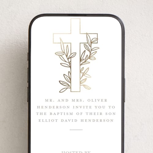 This is a sand online invitations by Creo Study called gilded cross printing on digital paper in standard