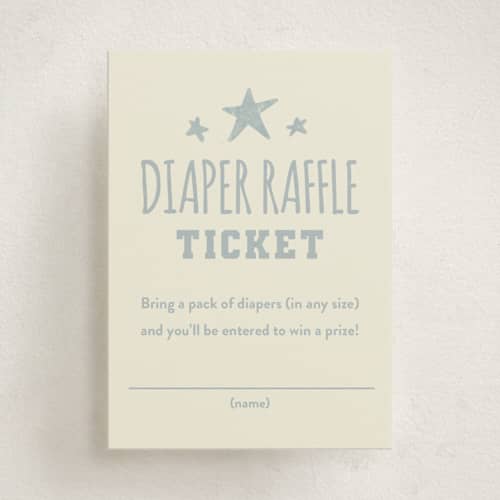 This is a sky baby shower insert cards with standard by Rebekah Canavan called baseball baby shower printing on signature in standard