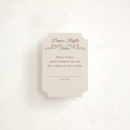 This is a versailles baby shower insert cards with standard by Claudia Orengo called victorian printing on signature in standard