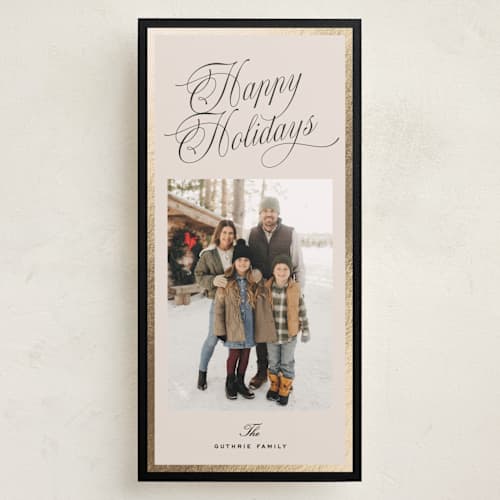 This is a raven foil pressed holiday cards with foil pressed by chocomocacino called tropezienne printing on recycled smooth signature in tall