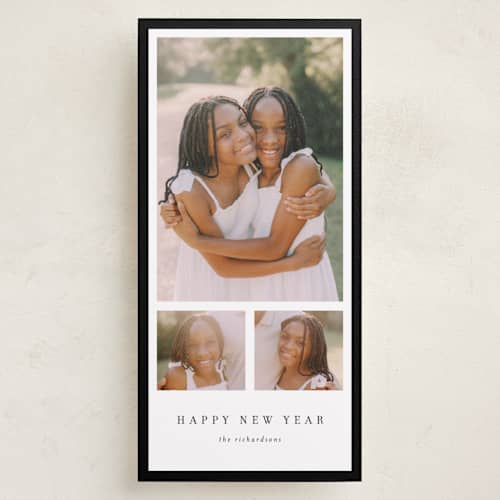 This is a midnight holiday photo cards with standard by Amy Kross called essex printing on recycled smooth signature in tall