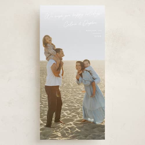 This is a snow holiday photo cards with standard by Jackie Crawford called alpine printing on recycled smooth signature in tall