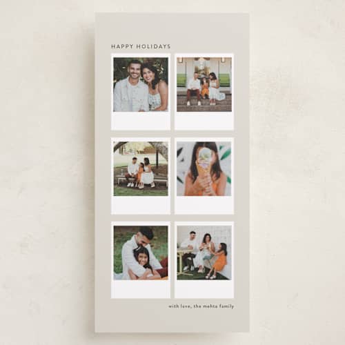 This is a pudding holiday photo cards with standard by Lucrecia Caporale called snapshot stories printing on recycled smooth signature in tall