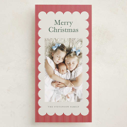 This is a cherry holiday photo cards with standard by Nicoletta Savod called charm printing on recycled smooth signature in tall