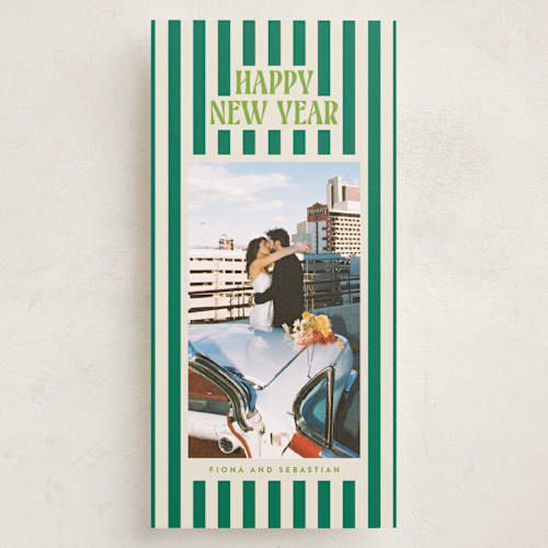 This is a balsam holiday photo cards with standard by Ekko Studio called bold & bright printing on recycled smooth signature in tall