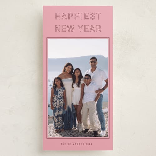 This is a winter rose holiday photo cards with standard by Ani Somi called sanjuan printing on recycled smooth signature in tall