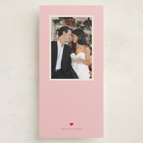 This is a petal holiday photo cards with standard by Jenna Holcomb called just love printing on recycled smooth signature in tall