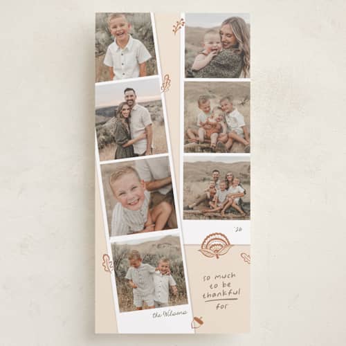 This is a pudding holiday photo cards with standard by Creo Study called scrapbook polaroids printing on recycled smooth signature in tall