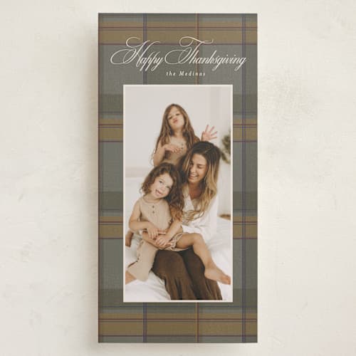 This is a olive and honey holiday photo cards with standard by Tamara Hilje called edinburg printing on recycled smooth signature in tall