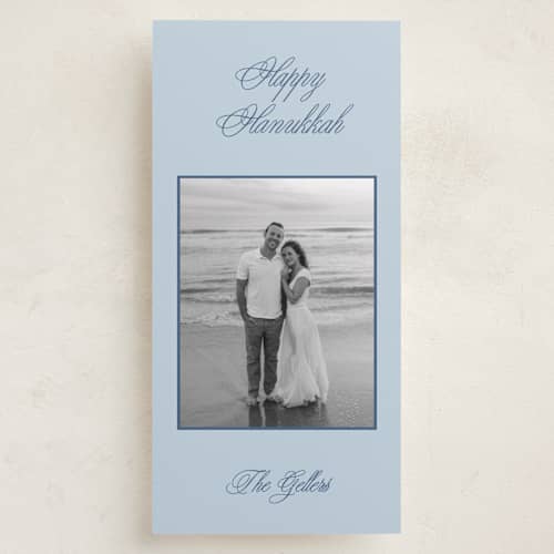 This is a starlight holiday photo cards with standard by Kelly Watkins called classic printing on recycled smooth signature in tall