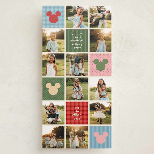 This is a candy cane holiday photo cards with standard by Creo Study called disney’s mickey preppy snapshots printing on recycled smooth signature in tall