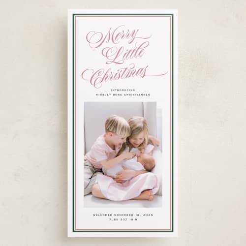 This is a gumdrop holiday photo cards with standard by Jenna Holcomb called classic little christmas printing on recycled smooth signature in tall