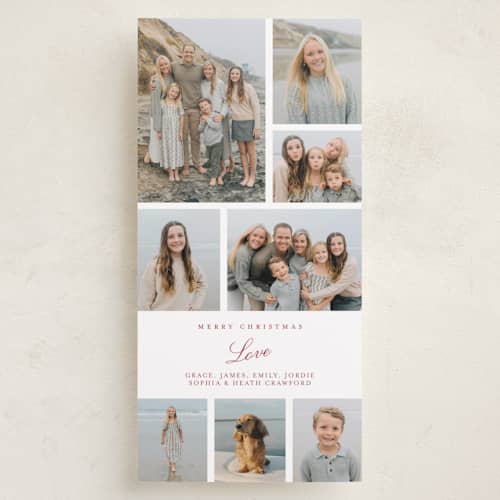 This is a snow holiday photo cards with standard by Alston Foster called timeless greetings printing on recycled smooth signature in tall