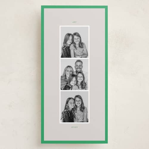 This is a elf shoes holiday photo cards with standard by Lori Wemple called holiday photo strip printing on recycled smooth signature in tall