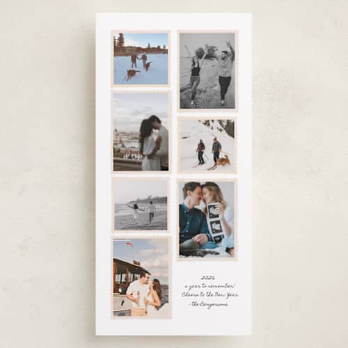 This is a snow holiday photo cards with standard by Itsy Belle Studio called year to remember printing on recycled smooth signature in tall
