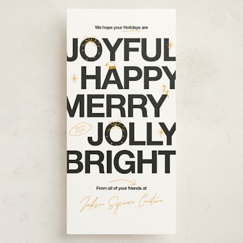 This is a tuxedo holiday photo cards with standard by Owl and Toad called holiday scribbles printing on signature in tall